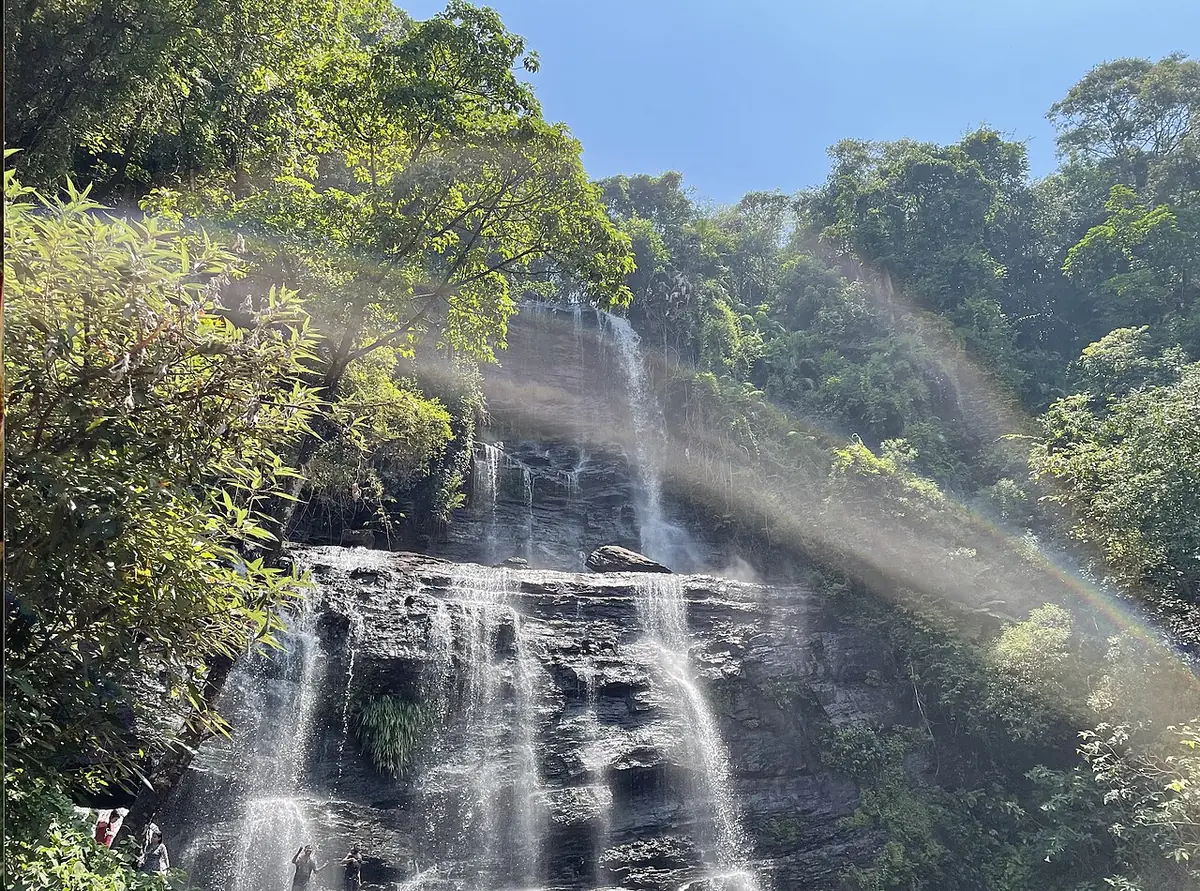 The stepped cascade of Jhari Falls
